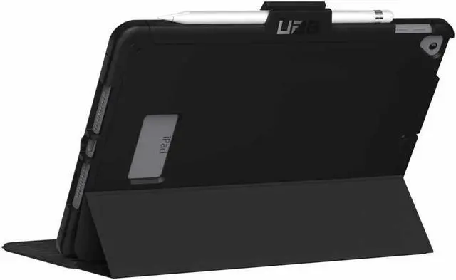 Alt view image 7 of 20 - UAG iPad 10.2-inch (9th Gen, 2021),(8th Gen, 2020) & (7th Gen, 2019) Case, Scout Feather-Light Rugged Military Drop Tested Protective Cover with Apple Pencil Holder, Black