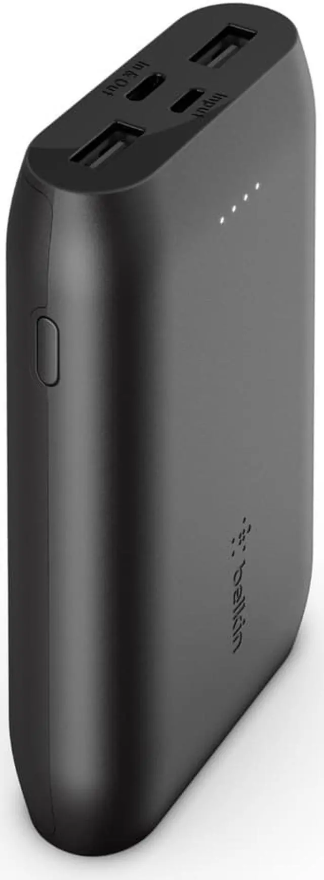 Alt view image 3 of 12 - Belkin 10000mAh Portable Power Bank Charger Dual USB & USB-C In/Out - Black