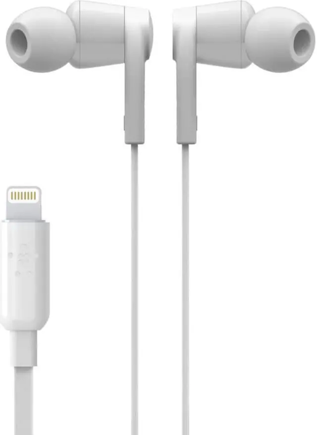 Alt view image 12 of 20 - Belkin SoundForm Wired Earbuds with Lightning Connector (G3H0001btWHT) - White