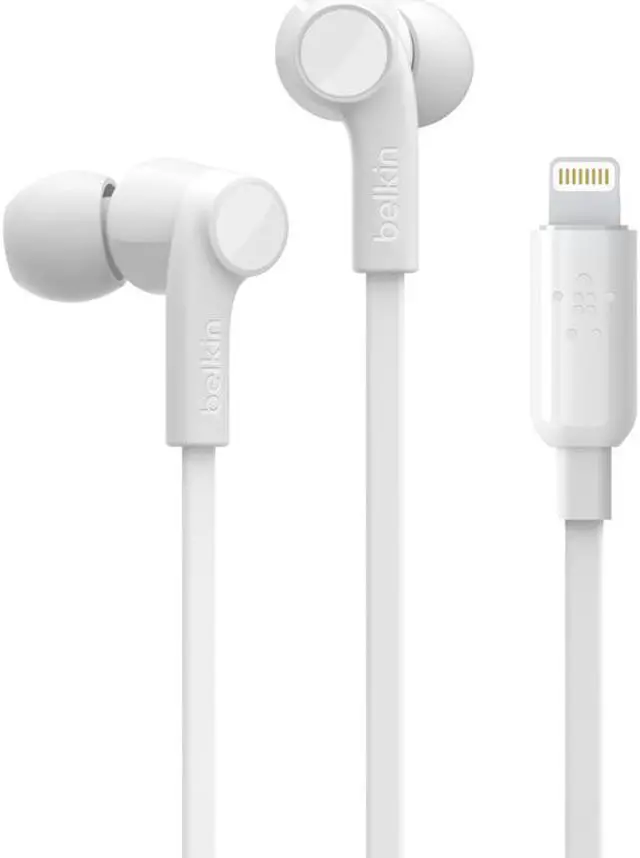 Alt view image 9 of 20 - Belkin SoundForm Wired Earbuds with Lightning Connector (G3H0001btWHT) - White