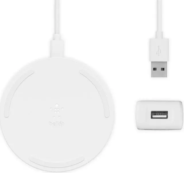 Alt view image 11 of 20 - BELKIN WIA001TTBK Black BOOST CHARGE 10W Wireless Charging Pad + QC 3.0 Wall Charger + Cable