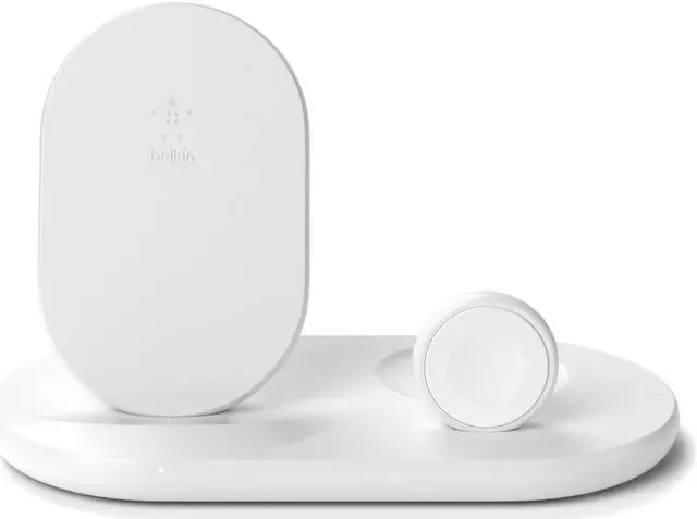 Alt view image 4 of 20 - BELKIN WIZ001ttWH White BOOST CHARGE 3-in-1 Wireless Charger for Apple Devices