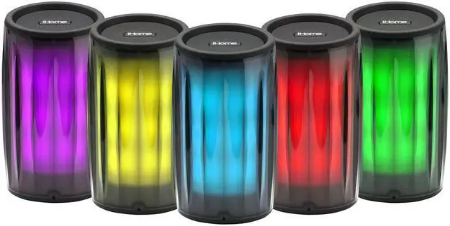Alt view image 5 of 18 - iHome Bluetooth Color Changing Portable Speaker Black Speakers and Alarm Clocks
