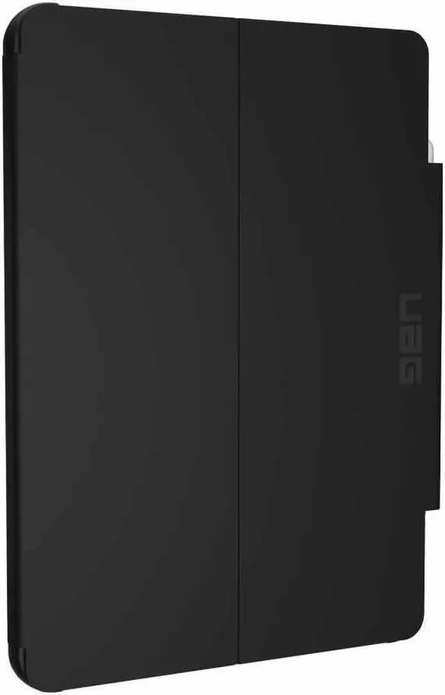 Alt view image 9 of 11 - UAG iPad Air 10.9-inch (5th Gen, 2022) Case Rugged Translucent Featherlight Multi-Angle Viewing Folio Stand with Pencil Holder Plyo Protective Cover, Black/Ice
