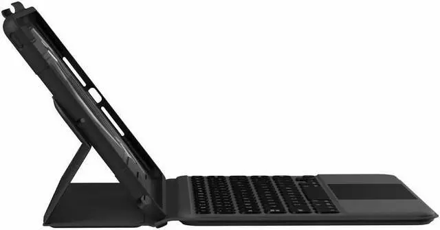 Alt view image 9 of 11 - URBAN ARMOR GEAR UAG iPad 10.2 iPad 9th Generation Case with Keyboard, Black/Ash, English Rugged Bluetooth Wireless Keyboard Multi-Touch Trackpad Backlit Keys Protective Smart Cover Folio