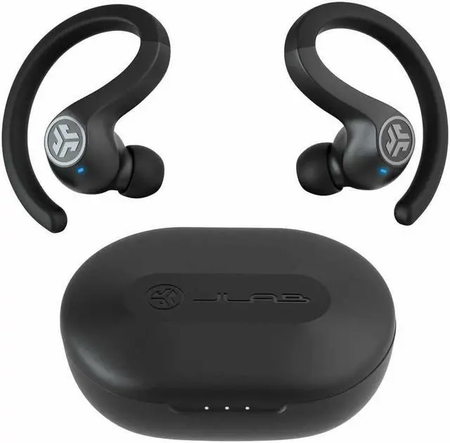 Alt view image 12 of 16 - JLab JBuds Air Sport True Wireless Bluetooth Earbuds + Charging Case Black (ADIB07R7DT3JV)
