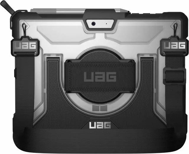 Alt view image 13 of 20 - UAG Designed for Microsoft Surface Go 4 / Surface Go 3 / Surface Go 2 / Surface Go Case 10.5" Plasma w/Hand Strap & Shoulder Strap Feather-Light Rugged Military Drop Tested Cover Ice
