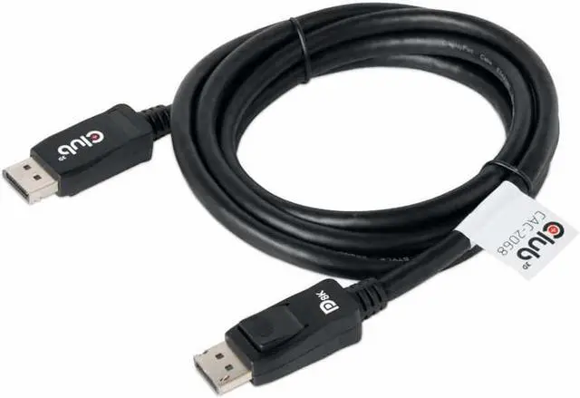 Alt view image 3 of 11 - Club 3D Displayport 1.4 Hbr3 Cable M/M 2M/6.56Ft