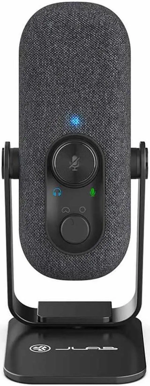 Alt view image 4 of 5 - JLab Go Talk USB Microphone | Black | USB-C Output | Cardioid or Omnidirectional | 96k Sample Rate | 20Hz - 20kHz Frequency Response | Volume Control and Quick Mute | 3.5mm AUX | Plug and Play