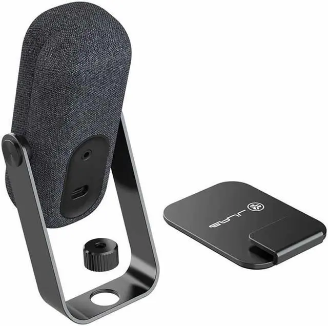 Alt view image 5 of 5 - JLab Go Talk USB Microphone | Black | USB-C Output | Cardioid or Omnidirectional | 96k Sample Rate | 20Hz - 20kHz Frequency Response | Volume Control and Quick Mute | 3.5mm AUX | Plug and Play