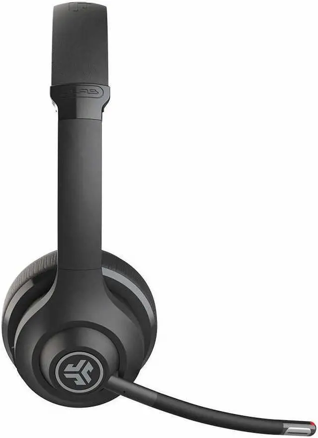 Alt view image 10 of 17 - JLab Go Work Wireless On-Ear Headphones with Boom Mic, Bluetooth or Wired Office Headset, Multipoint Connect, 45+ Hours Playtime, Mute LED Indicator, Clear Phone and Video Call Audio,
