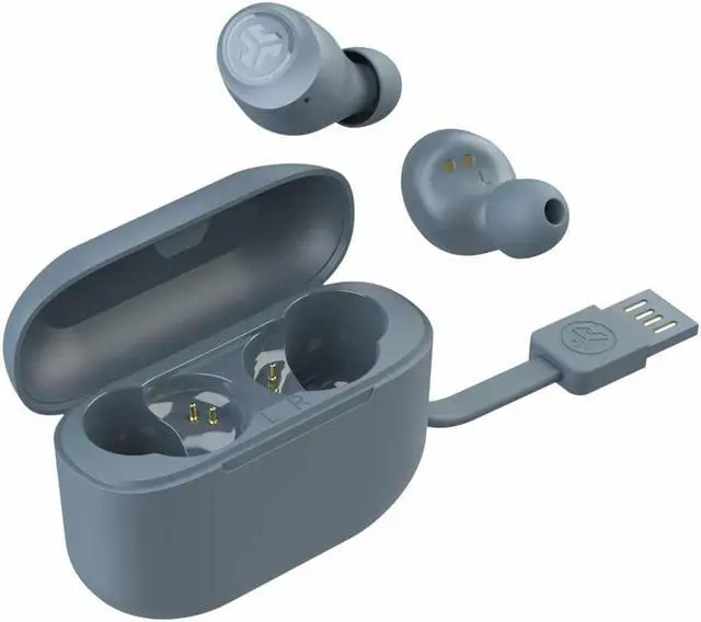 Alt view image 11 of 12 - JLab Go Air Pop True Wireless Bluetooth Earbuds + USB Charging Case, Slate Gray, 32 Hours Playtime, Dual Connect, IPX4 Sweat Resistance, Bluetooth 5.1 Connection, 3 EQ Sound Settings