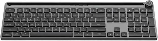 Alt view image 10 of 11 - JLab Epic Wireless Keyboard, Black, 108 Keys, Connect Via Bluetooth or USB Wireless Dongle, Multi-Device Toggle, Soft Touch Keys, Smart Media Knob, Custom User Profiles, Rechargeable, PC/Mac/iOS