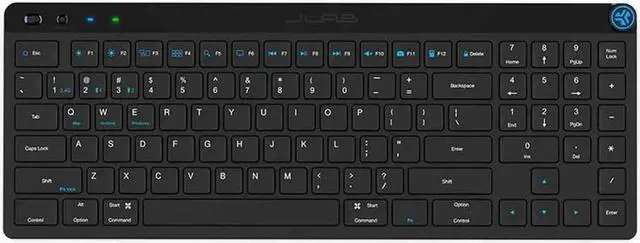 Alt view image 2 of 11 - JLab JBuds Wireless Keyboard | Black | 95 Keys | Connect Via Bluetooth or USB Wireless Dongle | Multi-Device Toggle | Soft Touch Keys | Smart Media Knob | Custom User Profiles | Rechargeable