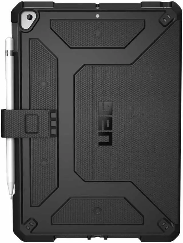 Alt view image 8 of 19 - UAG iPad 10.2-inch (9th Gen, 2021),(8th Gen, 2020) & (7th Gen, 2019) Case, Metropolis Rugged Heavy Duty Protective Cover Multi-Angle Viewing Folio Stand with Pencil Holder, Black