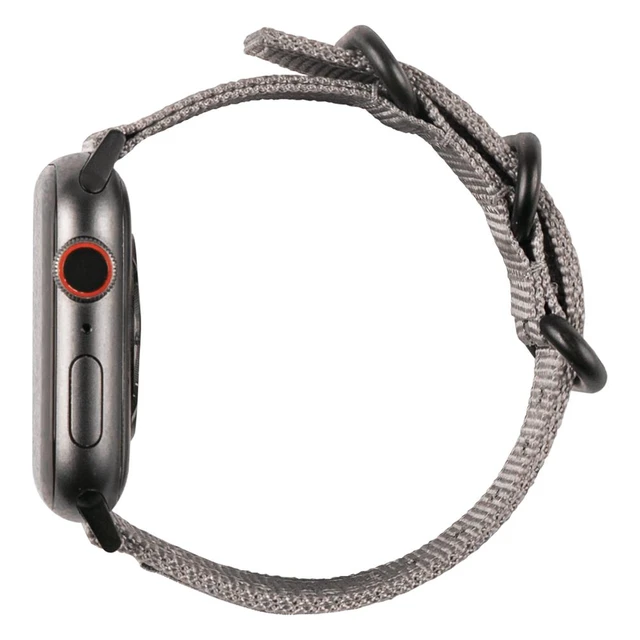 Alt view image 10 of 11 - UAG Apple Watch 45mm 44mm 42mm, iWatch Series 7/6/5/4/3/2/1 & Watch SE, High Strength Nylon Weave Replacement Strap, Nato Grey