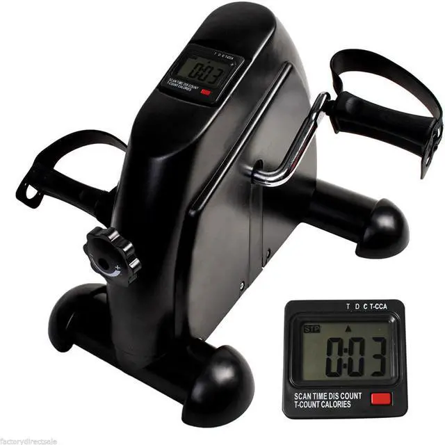 Main image of Mini Pedal Exerciser Cycle Fitness Indoor Exercise Bike 4 Legs w/ LCD Display