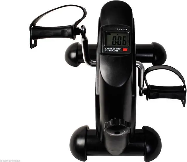 Alt view image 2 of 7 - Mini Pedal Exerciser Cycle Fitness Indoor Exercise Bike 4 Legs w/ LCD Display