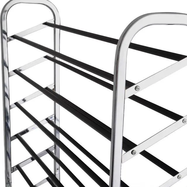 Alt view image 8 of 9 - BestMassage 50 Pair Free Standing Chrome Metal 10 Tier Shoe Tower Rack
