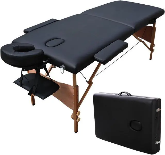 Main image of 84"L Portable Massage Table Facial SPA Bed Tattoo w/Free Carry Case Black