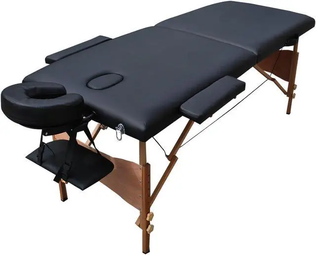 Alt view image 4 of 5 - 84"L Portable Massage Table Facial SPA Bed Tattoo w/Free Carry Case Black