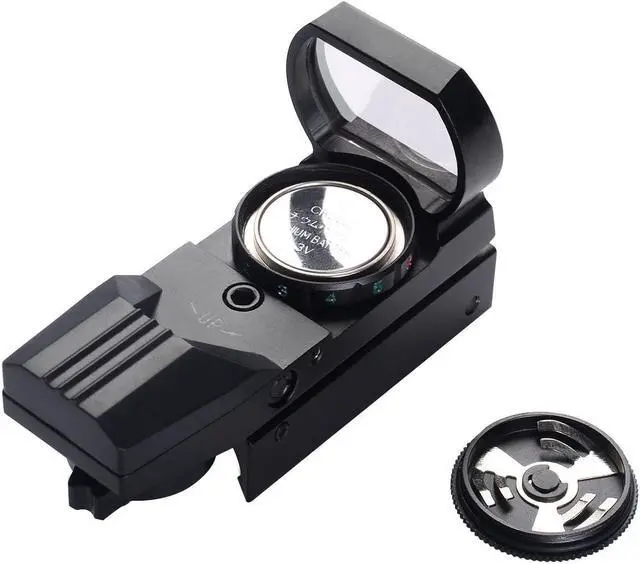Alt view image 4 of 5 - Tactical Holographic Reflex Red Green Dot Sight 4 Type Reticle for 20mm Rails