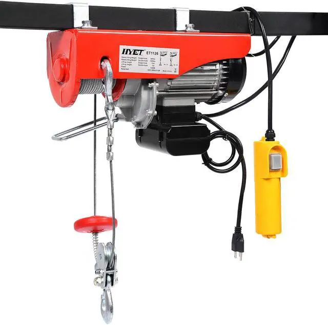Main image of 1320 lbs. Mini Electric Wire Hoist Remote Control Garage Auto Shop Overhead Lift