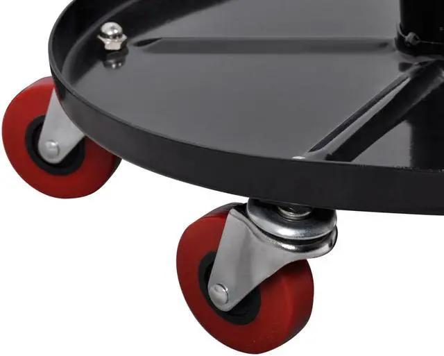Alt view image 2 of 3 - Adjustable Mechanic Rolling Seat Stool Garage Shop Stool Round