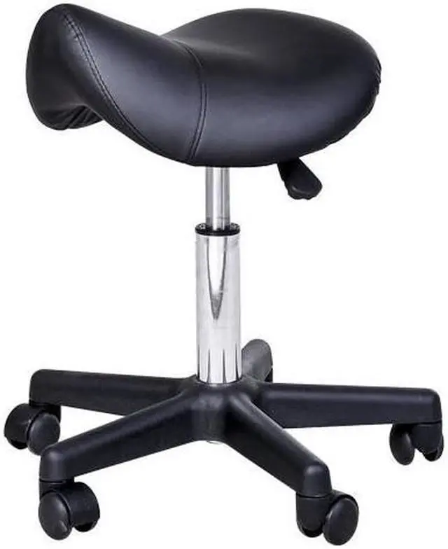 Main image of Adjustable Swivel Salon Massage Spa Seat Tattoo Chair Saddle Stool - Black