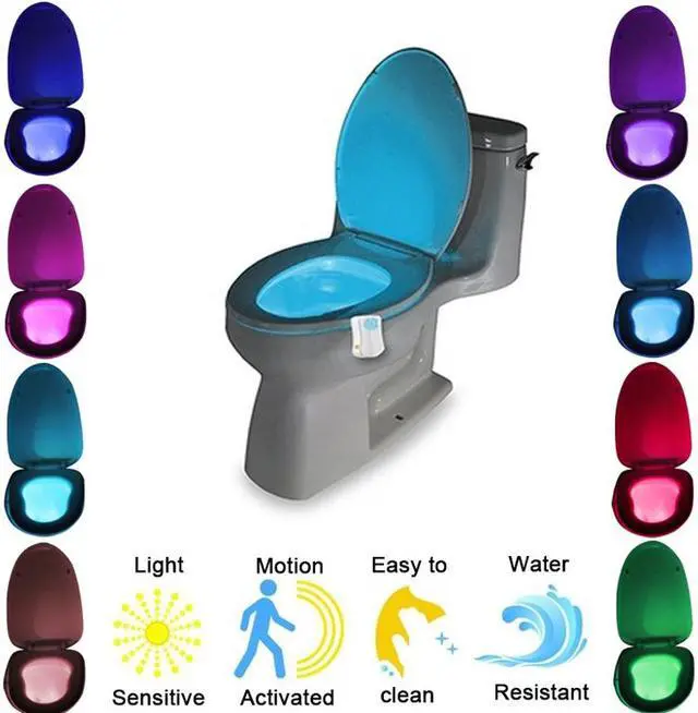 Main image of Automatic LED Motion Activated Night Light Sensor for Toilet Seat