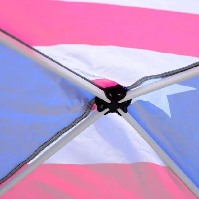 Alt view image 5 of 6 - Outdoor 10' x 10' Slant Leg Pop-Up Canopy Tent – American Flag