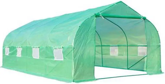 Main image of Outdoor Garden 20' x 10' x 7' Portable Walk-In Garden Greenhouse – Green