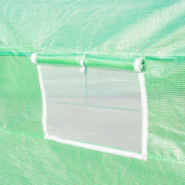 Alt view image 4 of 5 - Outdoor Garden 20' x 10' x 7' Portable Walk-In Garden Greenhouse – Green