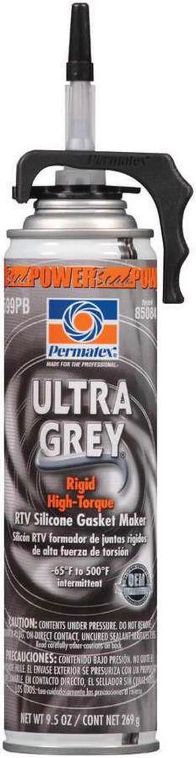 Alt view image 2 of 7 - PERMATEX 85084 PERMATEX 85084 - POWERBEAD ULTRA GREY RIGID, HIGH-TORQUE RTV SILICONE GASKET MAKER