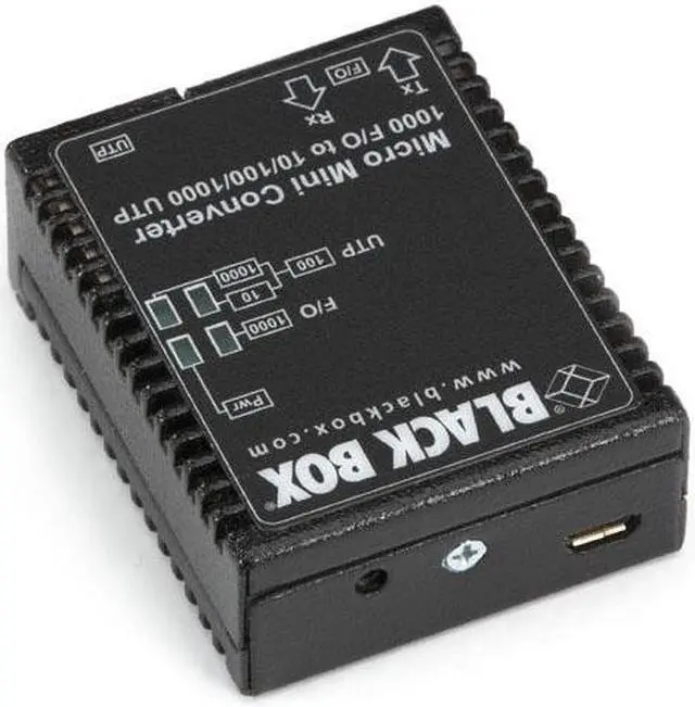 Main image of Micro Mini Media Converter, 10-/100-/1000-Mbps Copper to 1000-Mbps Duplex Fiber, SFP