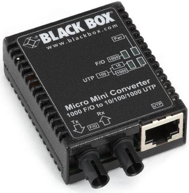 Main image of Micro Mini Media Converter, 10-/100-/1000-Mbps Copper to 1000-Mbps Duplex Fiber, Multimode, 850-nm, 0.5 km, ST