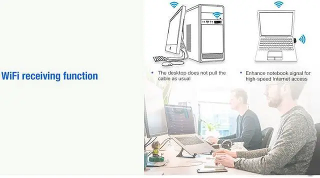 Alt view image 7 of 7 - EDUP USB Network Adapter 11AC 650M Dual Band 2.4G 5.8G Wireless Wifi Adapter EP-AC1651