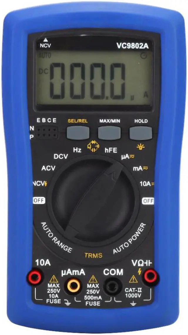 Alt view image 4 of 7 - VC9802A Digital Fully Functional Automatic Range Multimeter DC/AC Tester Meter 2KHz RMS Function Multimeter