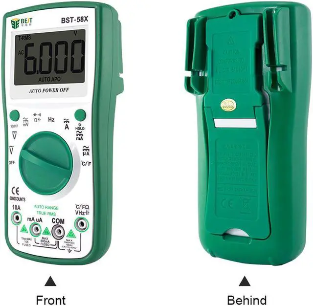 Alt view image 3 of 7 - BEST 58X Professional Digital Display Multimeter Portable Handheld High Precision Power Supply Voltage Meter with Bag
