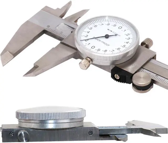 Alt view image 4 of 7 - Vernier Caliper 150mm Stainless Steel Dial Caliper Analog Precision Measuring Tools Height Depth Gauge Micrometer With Box
