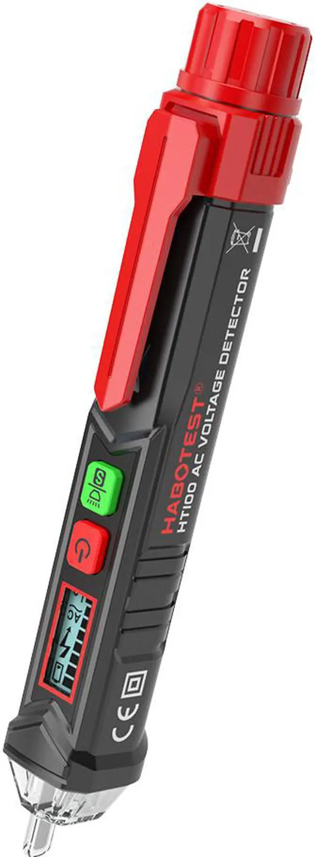 Main image of HABOTEST Portable Non-contact AC Voltage Tester Pen Shaped V~Alert Detector with Sound and Light Alarm