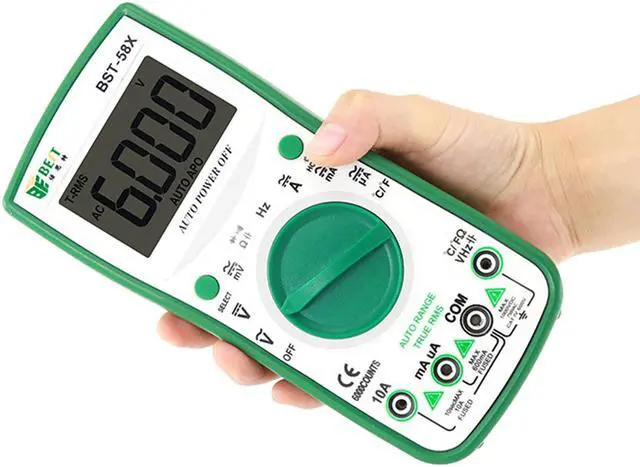 Alt view image 2 of 7 - BEST 58X Professional Digital Display Multimeter Portable Handheld High Precision Power Supply Voltage Meter with Bag