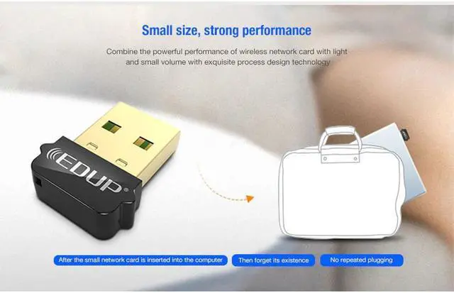 Alt view image 2 of 7 - EDUP USB Network Adapter 11AC 650M Dual Band 2.4G 5.8G Wireless Wifi Adapter EP-AC1651