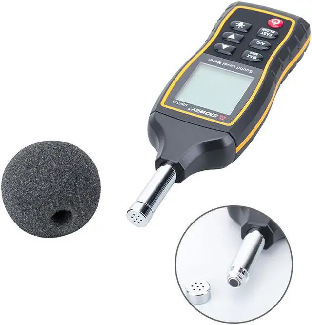 Alt view image 4 of 5 - SW-523 Digital LCD Noise Sound level meters dB Decibel meter logger Noise Audio detector Tester Diagnostic-tool Automotive Microphone