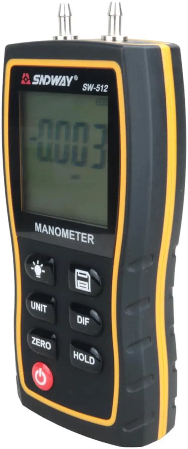 Alt view image 2 of 4 - SNDWAY SW-512 Digital Manometer Air Pressure gauge Vacuum Pressure Gauges differential natural gas pressure gauge meter measurement