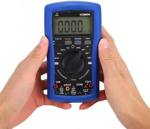 Alt view image 5 of 7 - VC9802A Digital Fully Functional Automatic Range Multimeter DC/AC Tester Meter 2KHz RMS Function Multimeter