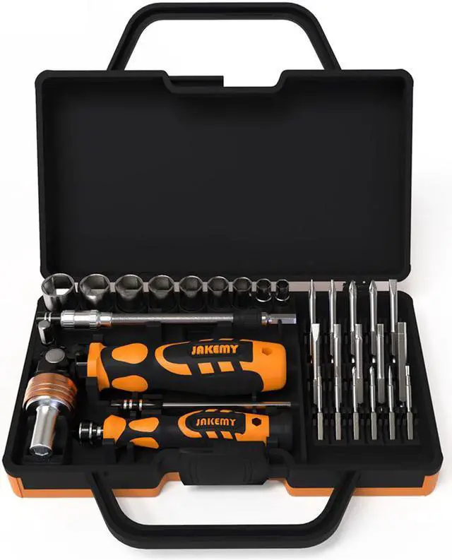 Main image of JAKEMY JM-6121 31 in 1 Hand Tool Set Electronics Repair Tools Set Kit Multi Bits Ratchet Screwdriver Set for LaptopTablet Repair