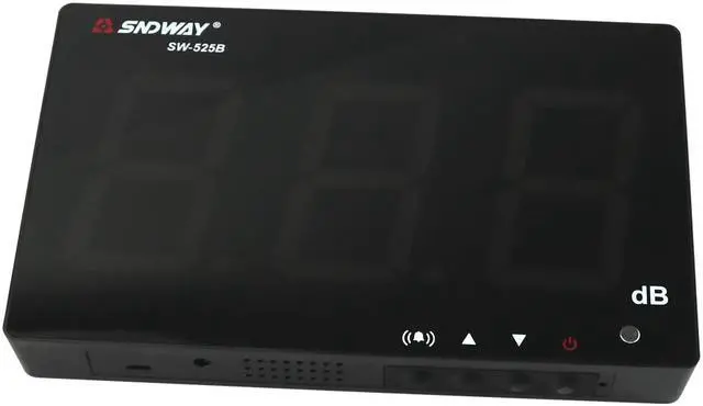 Alt view image 2 of 5 - SNDWAY SW-525B Wall Mounted Digital Sound Level Meter Data Store Audio Noise Level db Decibel Monitor Tester for Restaurant Indoor Home