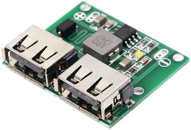 Alt view image 5 of 5 - 2 USB Output 9V/12V/24V to 5V 3A DC-DC Buck Regulator Charge Module for Car