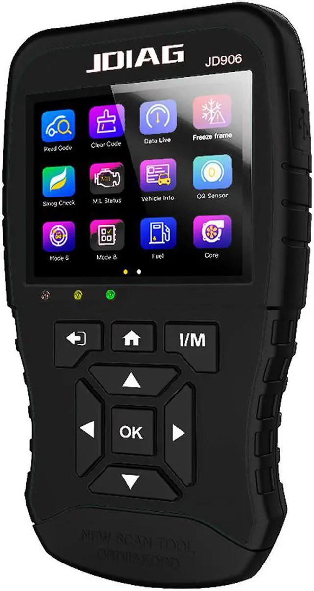Alt view image 3 of 5 - Professional OBD ? Automotive Scanner JD906 Full System Upgraded Code Reader OBD ? Scanner For Fuel Core Engine Analysis - Black
